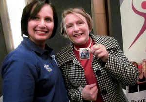 Helen Zille buys her Casual Day sticker